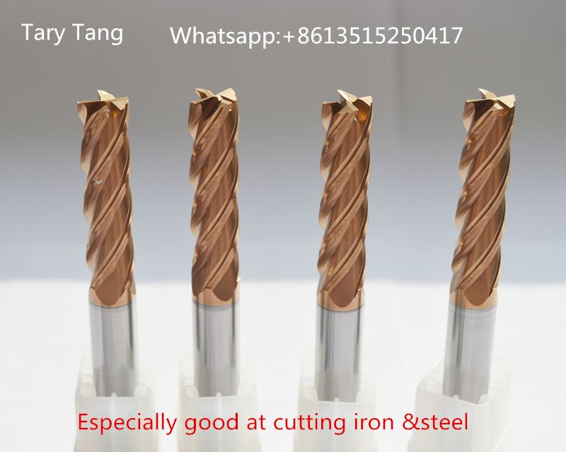 High performance 4 flute Carbide End mill , Square End mill, Milling cutter.