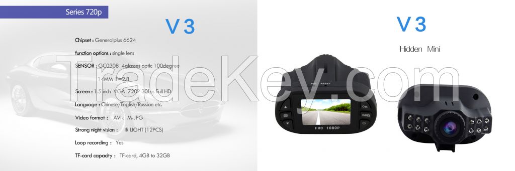 V3 Gift Car Camera,720P Car DVR  in Special price on Nov