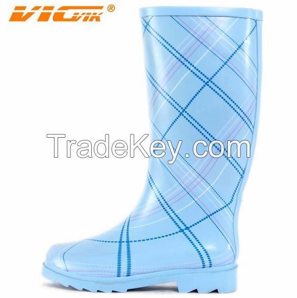 Fashion ladies rubber rain boots