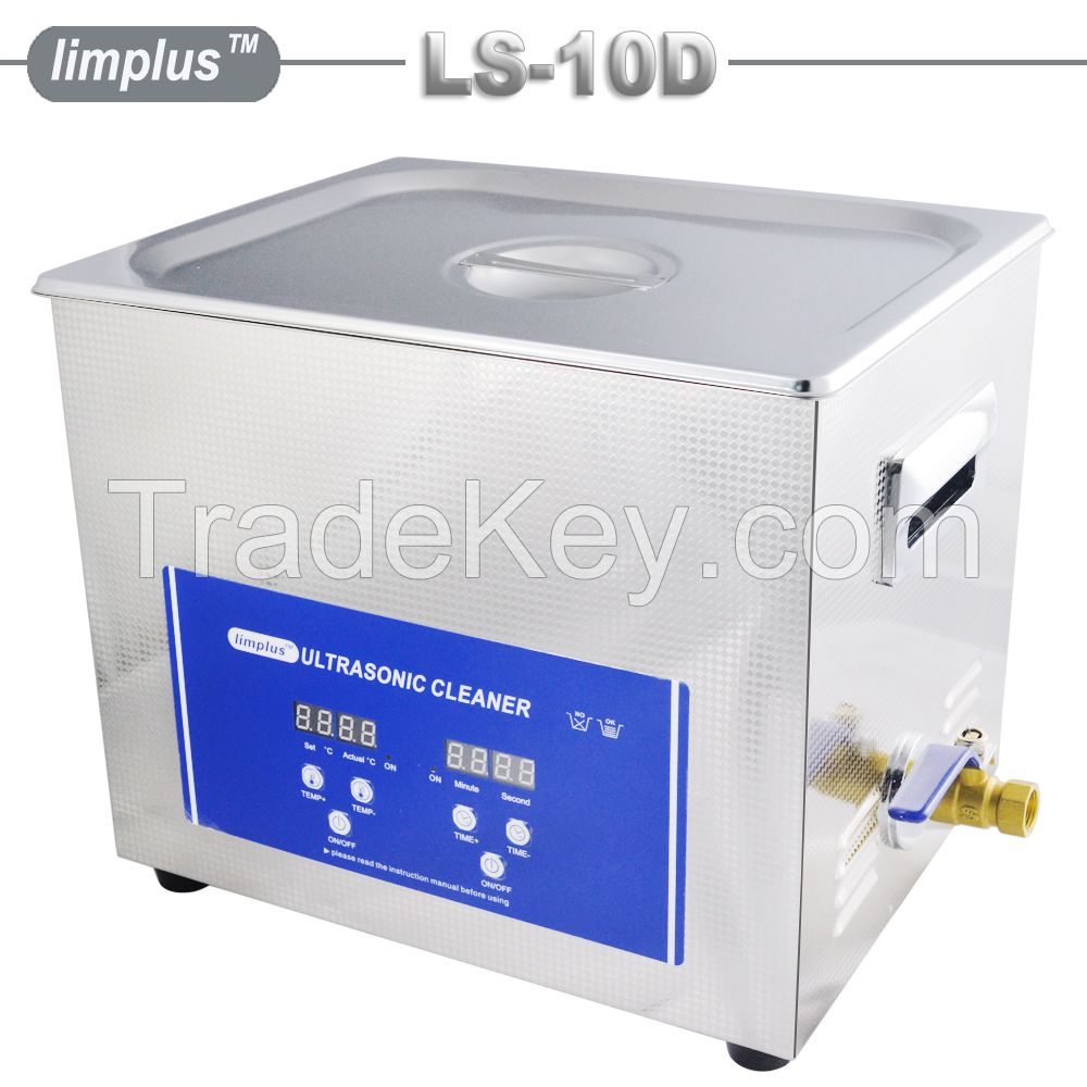Limplus 10liter commercial garage parts ultrasonic cleaner 40kHz