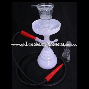  China Supplier Frosted Glass Smoking Hookah with Leather Suitcase Packaging