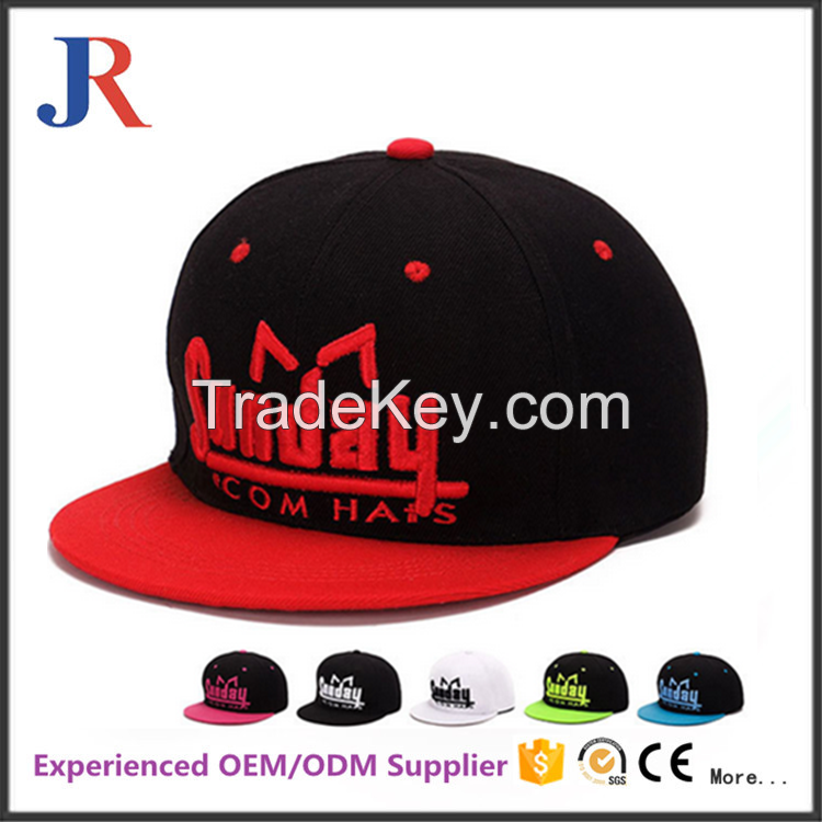 JR-Simple OEM Baseball Cap 6 Panel, Hip-hop Baseball Cap Customized