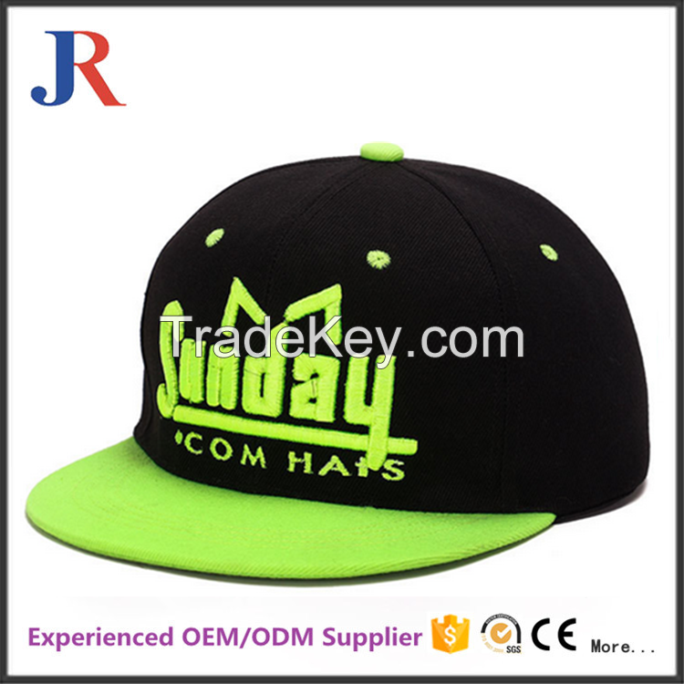 JR-Simple OEM Baseball Cap 6 Panel, Hip-hop Baseball Cap Customized