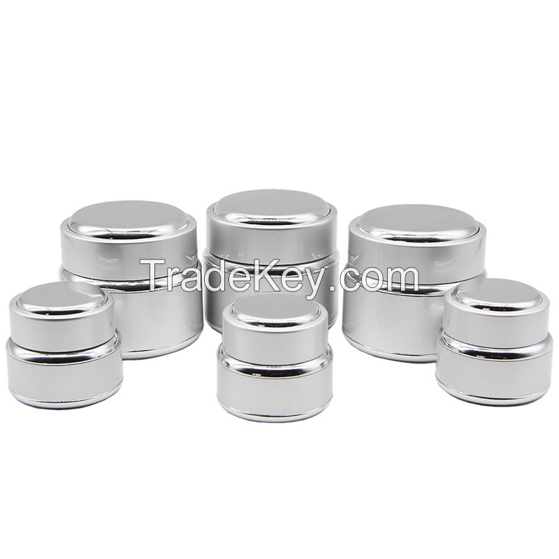 silver cosmetic aluminum cream jar