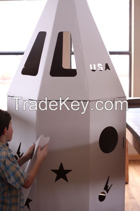 Cardboard Rocket Playhouse Cardboard Cubby House