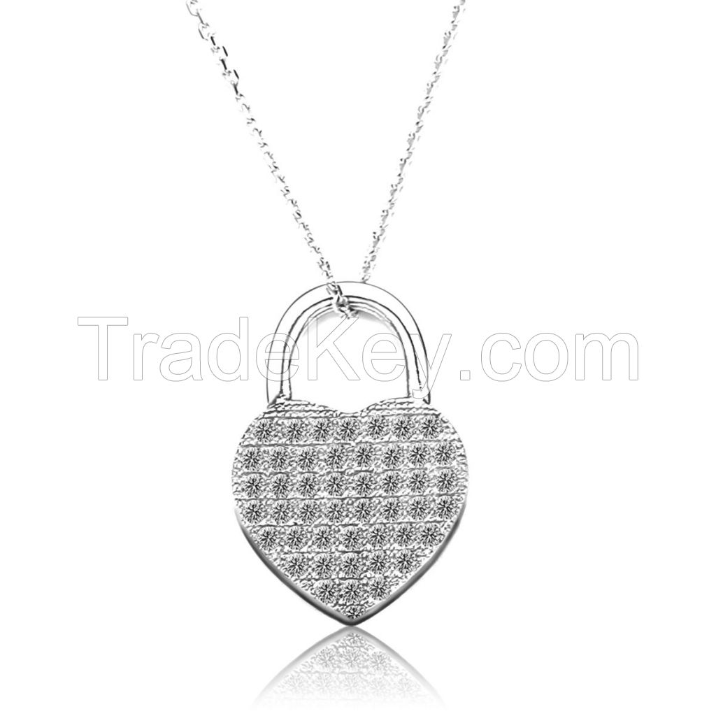 Shiny Star High Quality Necklace Micro Setting Jewelry Necklace with AAA Zircon 925 Silver Pendant Necklace