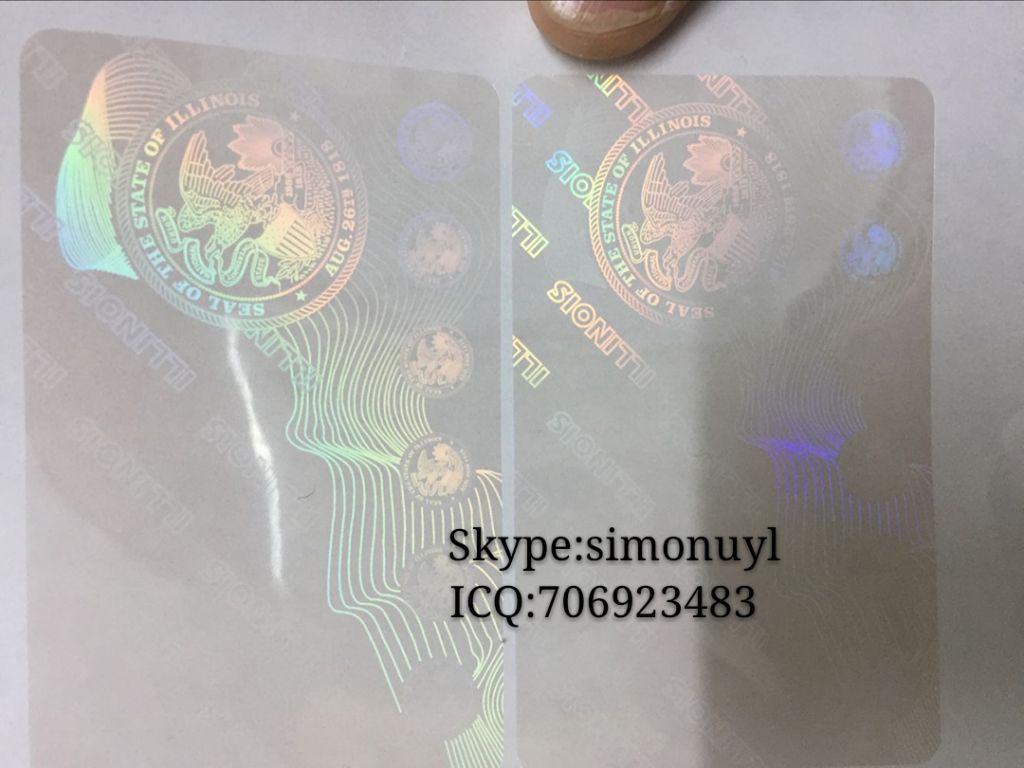 PA, CA, TX, MV, WA, AR, OKC, GA, Ohio, Colorado etc State ID overlay hologram sticker manufacturer