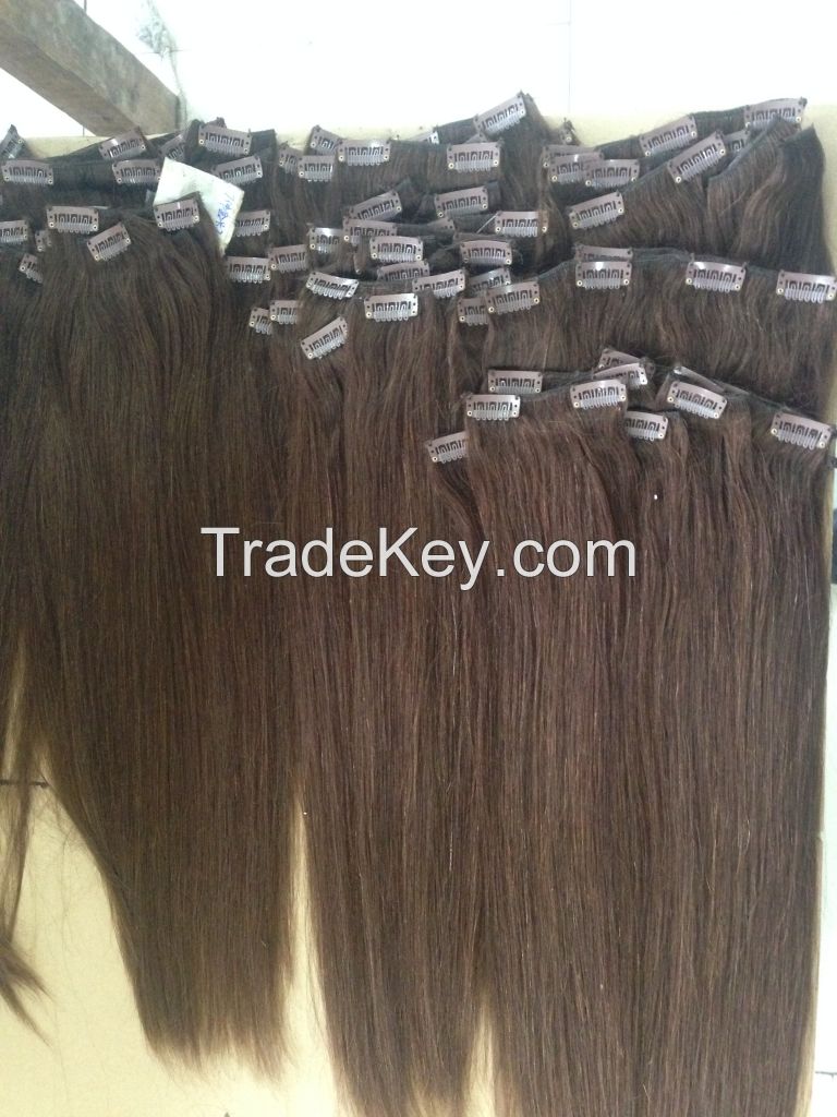 Clip in Hair Extension 7pcs set Factory Export