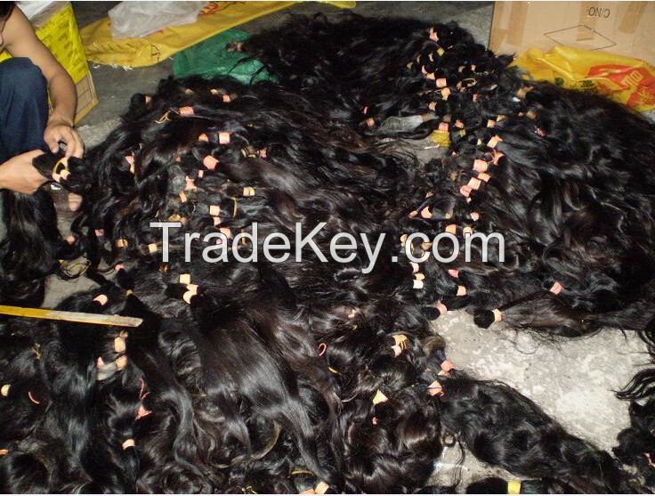 Straight Hair extension Bulk Hair Virgin Remy Human Hair Factory