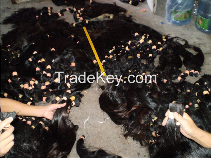 Straight Hair extension Bulk Hair Virgin Remy Human Hair Factory