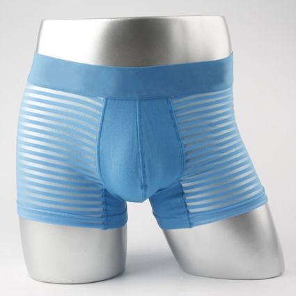 High quality cotton mesh line men's boxer underwear with Polyamide