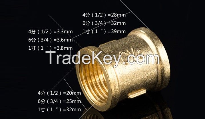 Brass female union connector