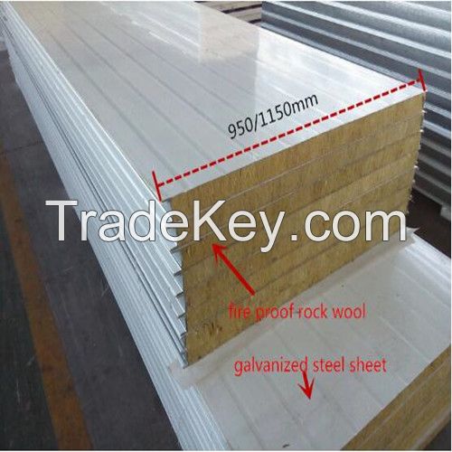Rock Wool Sandwich Panel for Wall with ISO9001