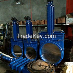 Wafer lug type big size knife gate valve ductile iron GGG40 DN800 PN10 bi-directional