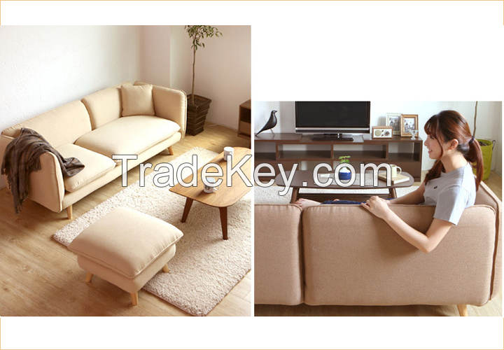 Modern Simple Style Pure Color Fabric Sofa