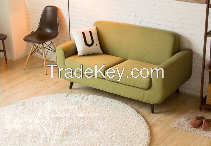Simple Modern Style Fabric Loveseat Sofa