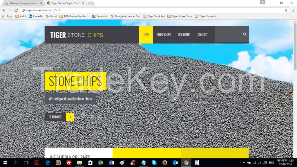 We sell Crushed Stone Chips (Coarse Aggregate), Boulders