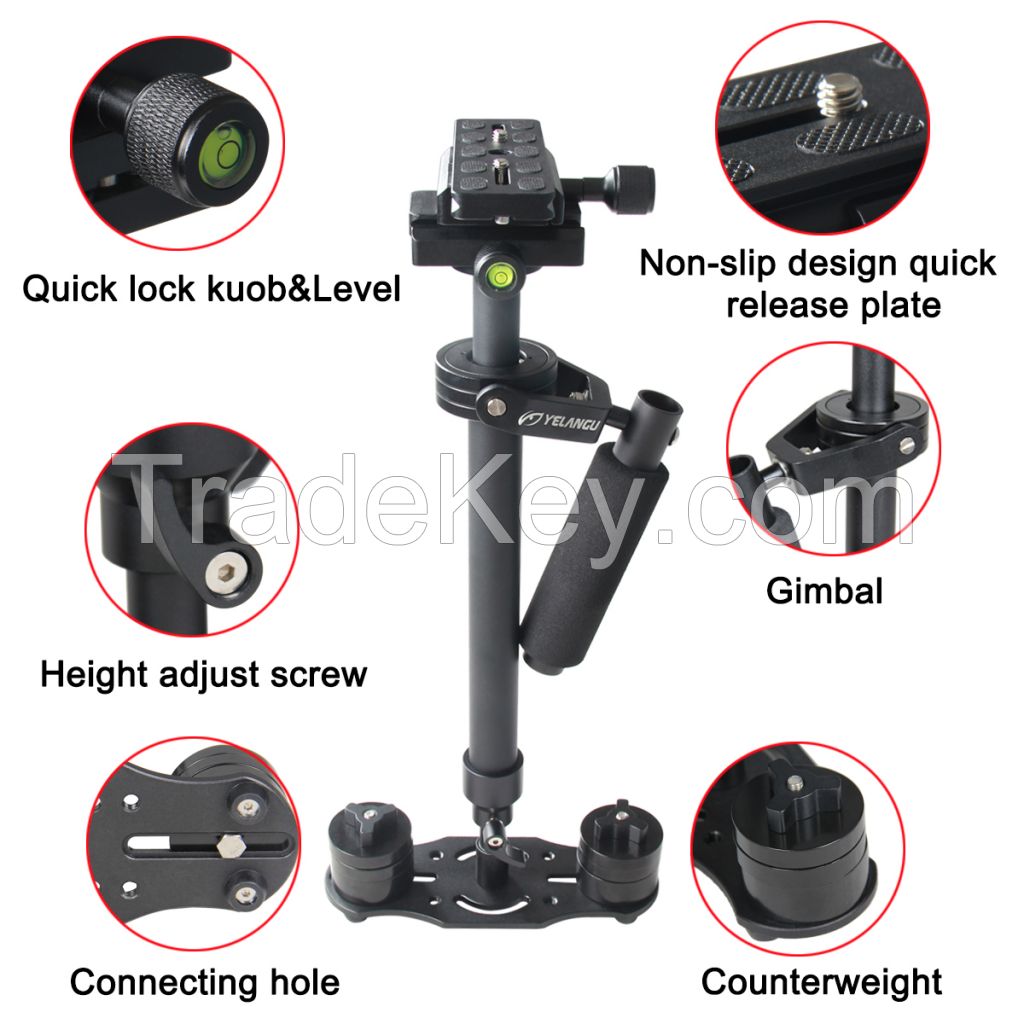 YELANGU Professional Aluminum Alloy Handheld Camera Stabilizer Steadicam