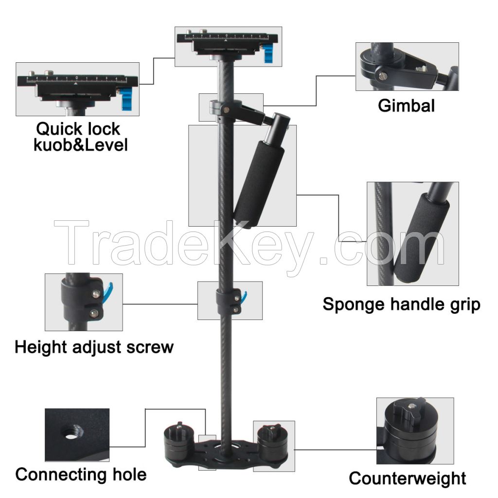 Yelangu S60T Excellent Strength Carbon Fiber Camera Stabilizer