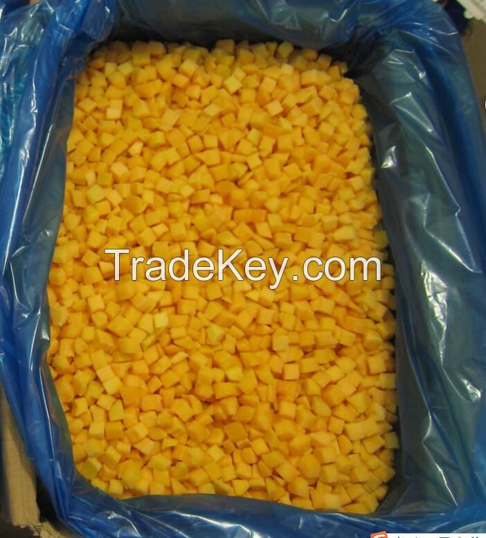 2016 crop IQF diced yellow peaches/ frozen fruits/ certificate with HACCP, BRC, KOSHER