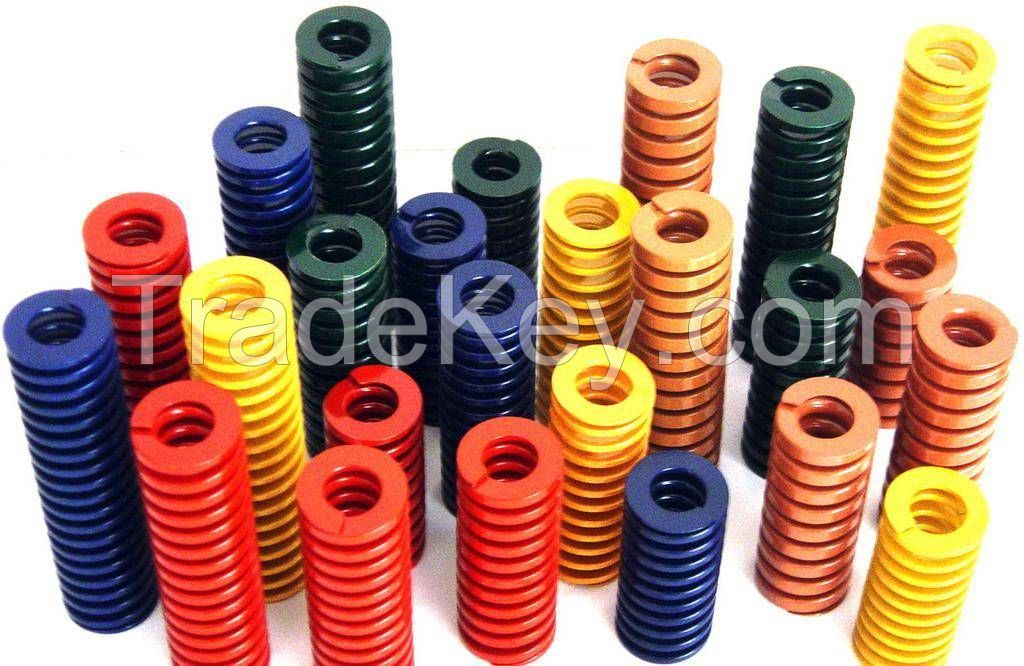 mold spring,mold parts,light load,medium load,heavy load, super heavy load spring.  Color:yellow,blue,purple,green,red...