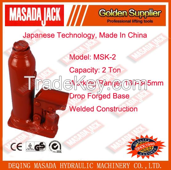 2 Ton Welded Construction Hydraulic Bottle Jack, Car Jack, Lifting Tools, Msk-2