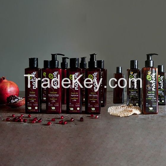 Natural care products with pomegranate or honey organic extracts (Nature Care Products from Greece)