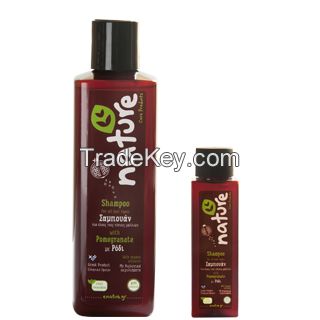 Natural Shampoo with pomegranate organic extracts (Nature Care Products from Greece)