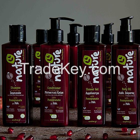 Natural care products with pomegranate or honey organic extracts (Nature Care Products from Greece)