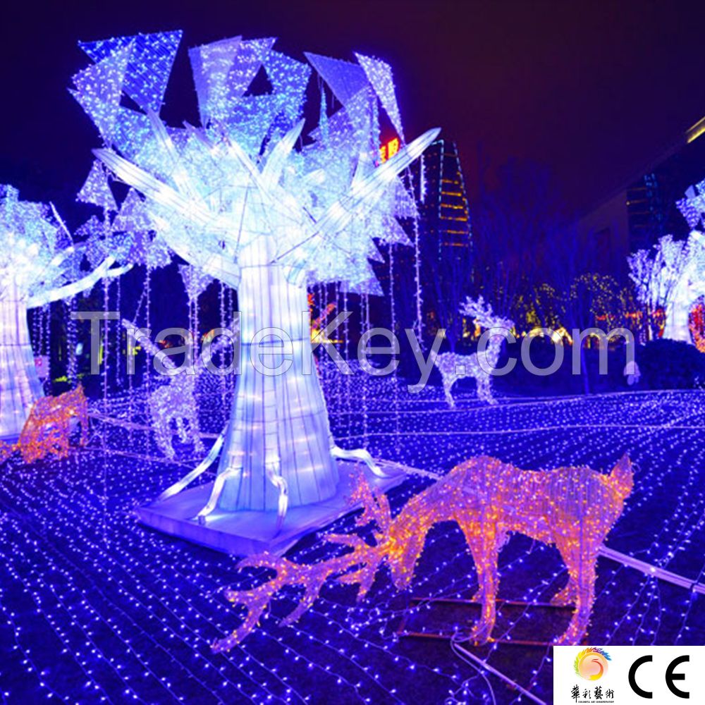 Chinese Traditional Silk Festival Lantern Decoration For Sale