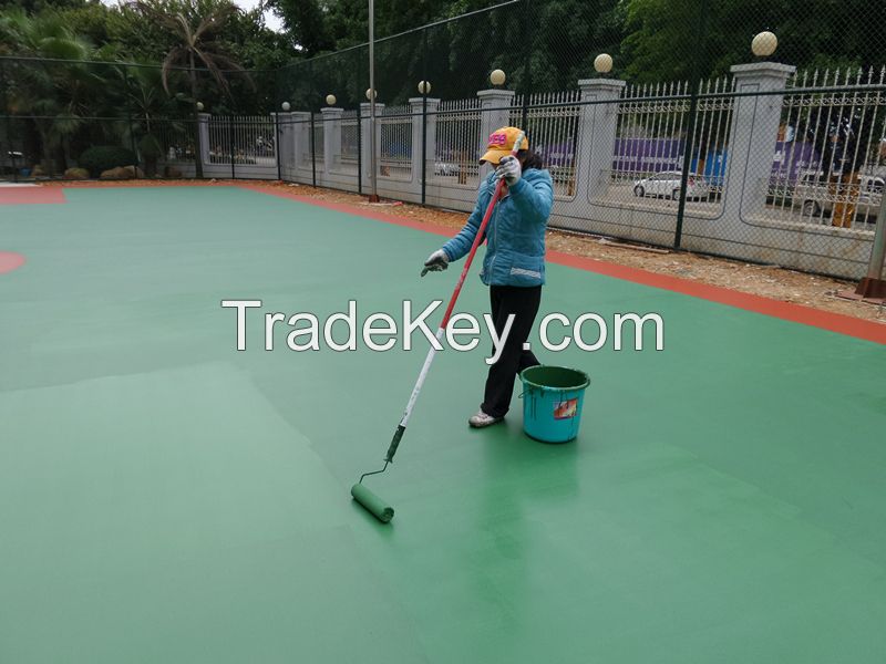 Best Construction Team High Quality Elastic Silicon PU Materials Basketball Court with Good Price