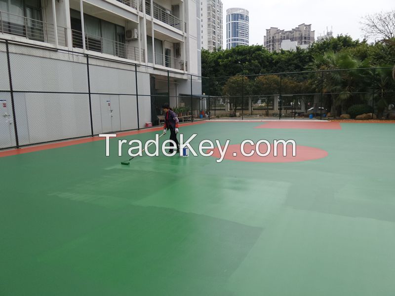 Best Construction Team High Quality Elastic Silicon PU Materials Basketball Court with Good Price
