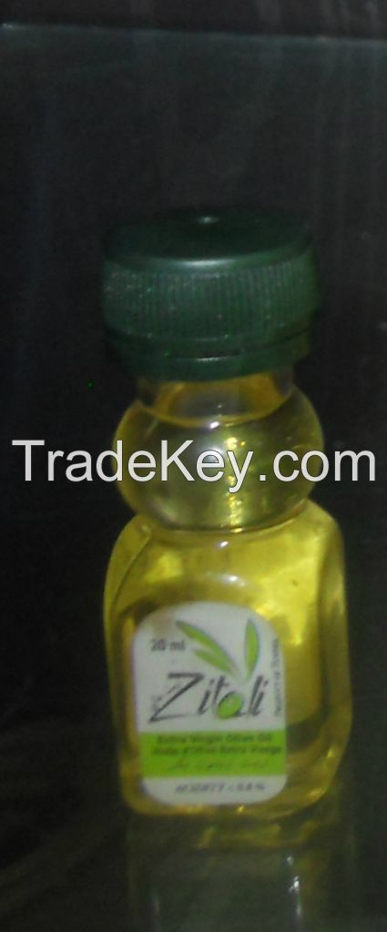 Fresh Tunisian bottled extra virgin olive oil 0.2 acidity in 20ml plastic bottle