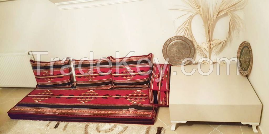 Mesopotamian Oriental Seating - Majlis, Floor seating, Jalsa , Moroccan seating for Home and Hookah Lounge