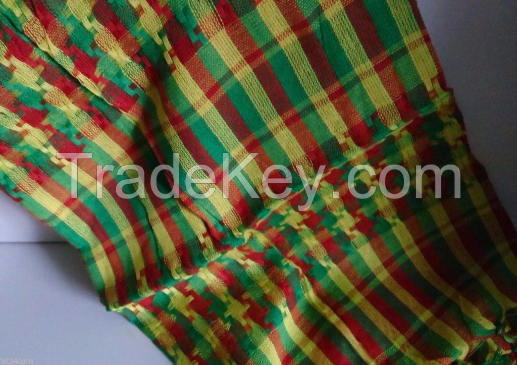 Kurdish Scarf, Red-Yellow-Green, ROJAVA, Keffiyeh, Shemagh, Senegal Mali African COTTON