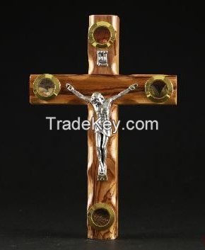 Olive Wood Hanging Wall Crucifix Cross