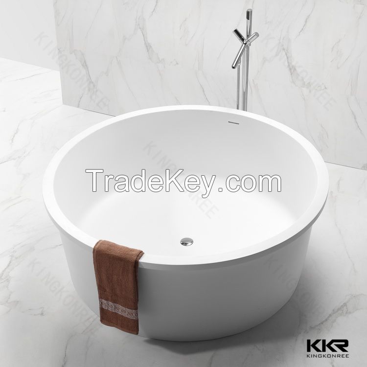 KKR factory solid surface round bathroom bathtubs for sale