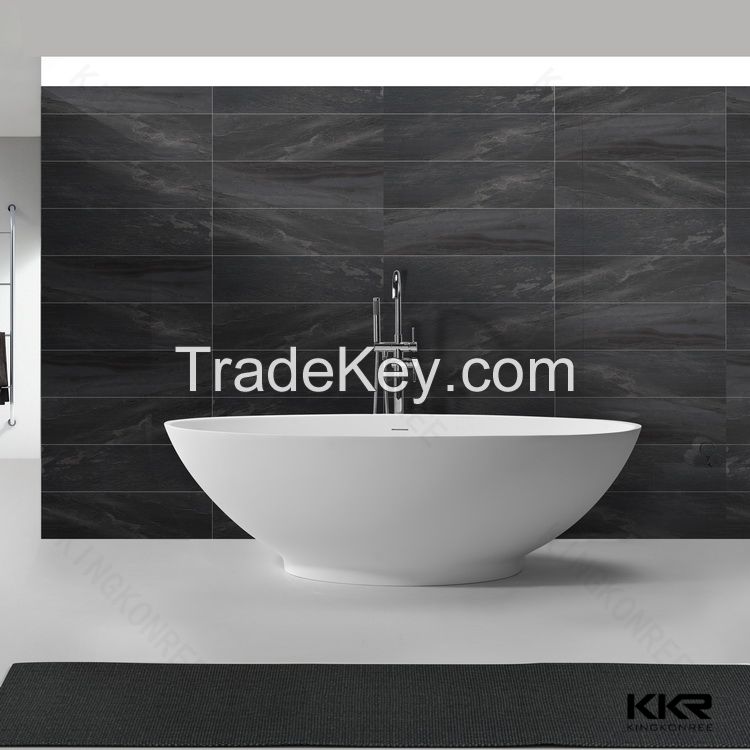 KKR factory solid surface round bathroom bathtubs for sale