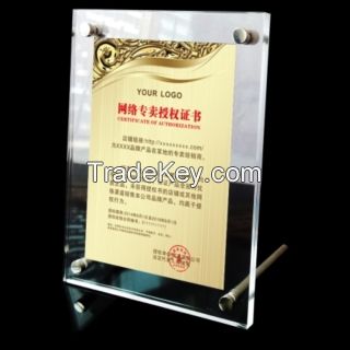 A4 clear acrylic poster and picture display holder stand