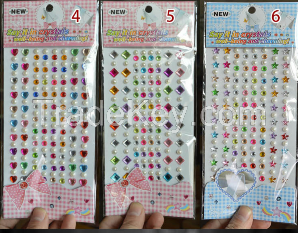 Charming rhinestone stickers