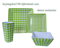 melamine square plate sets