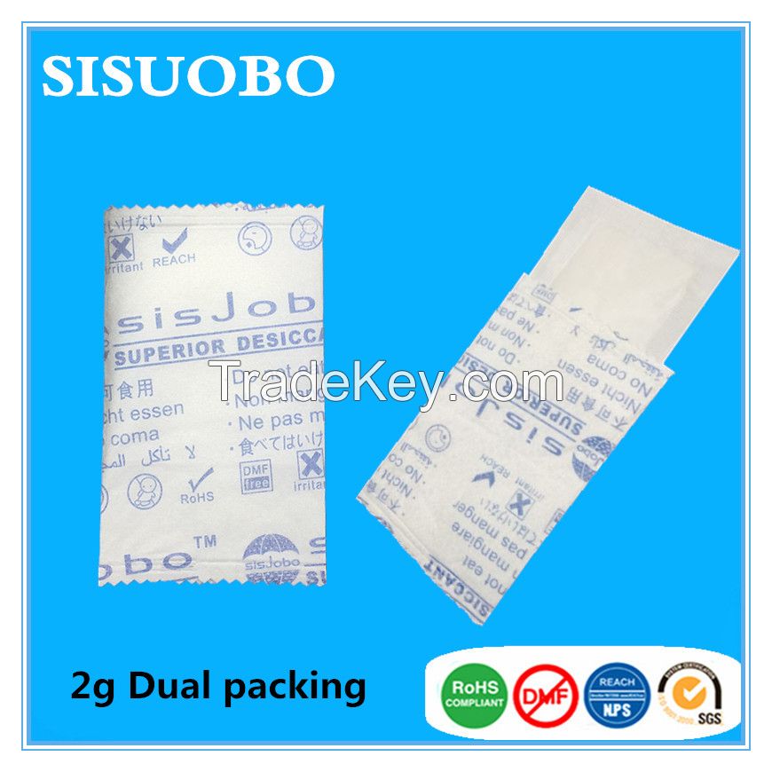 Eco friendly DMF free ,FDA 1g 2g 5g 10g 100g Calcium Chloride Desiccant sisuobo DRY Adsorbent