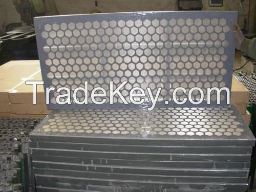 Hook strip flat shale shaker screens