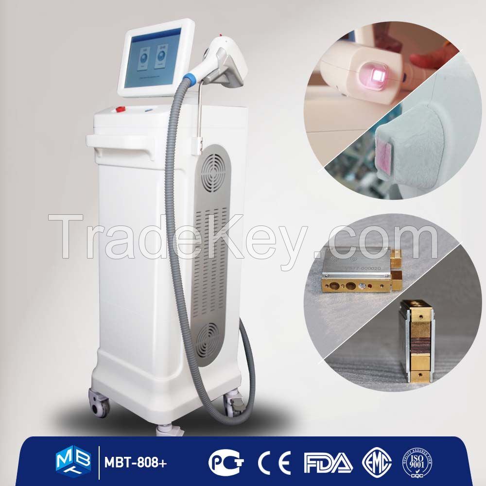 Micro channel 808nm diode laser hair removal machine for beauty salon