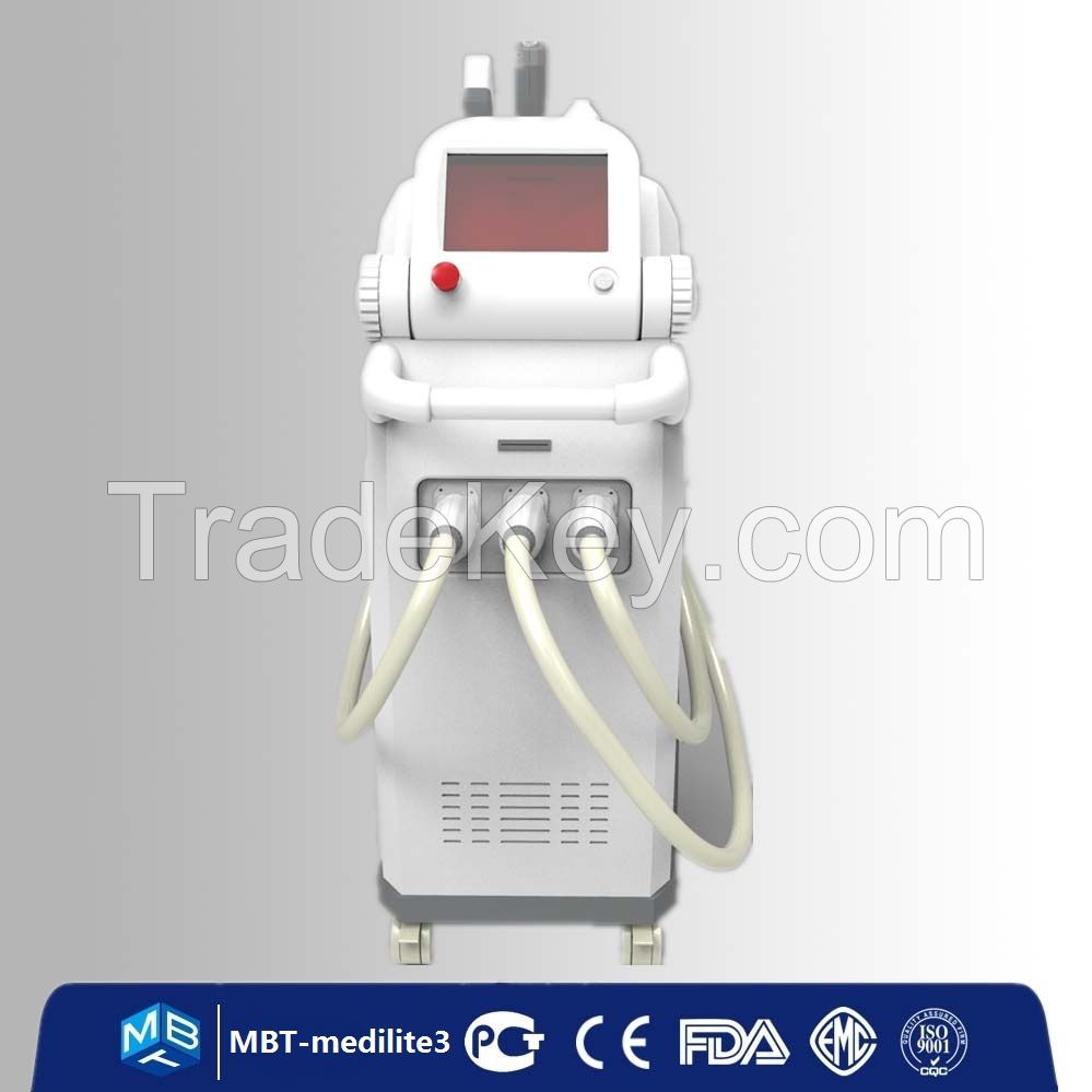 Nd yag + IPL + RF multifunction beauty equipment MBT-Medilite3