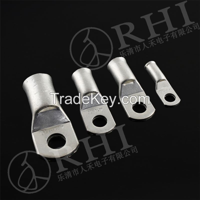 Copper cable ring lugs with battery ring types for crimping    