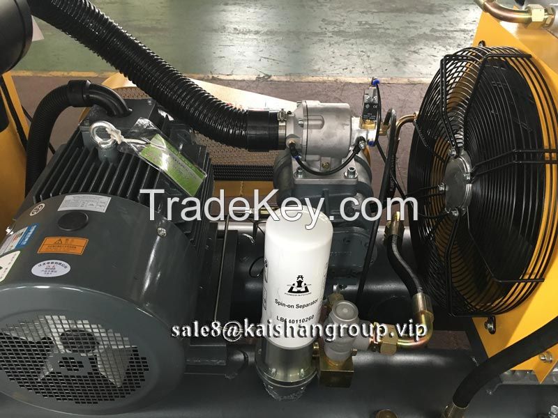 22KW Electric Screw Compressor , 7 Bar Working Pressure Portable Industrial Air Compressor
