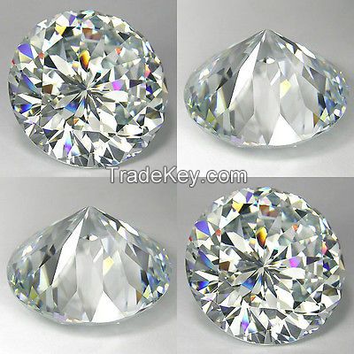 Machine Cut CZ Stone White Round Zircon 1mm-10mm Cubic Zirconia