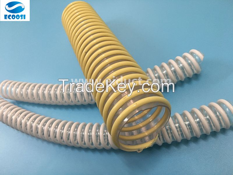 Heavy-walled PVC suction   delivery hose for liquids and powders