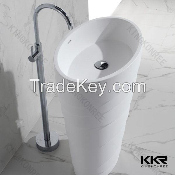 Resin stone kkr solid surface wash hand basin 